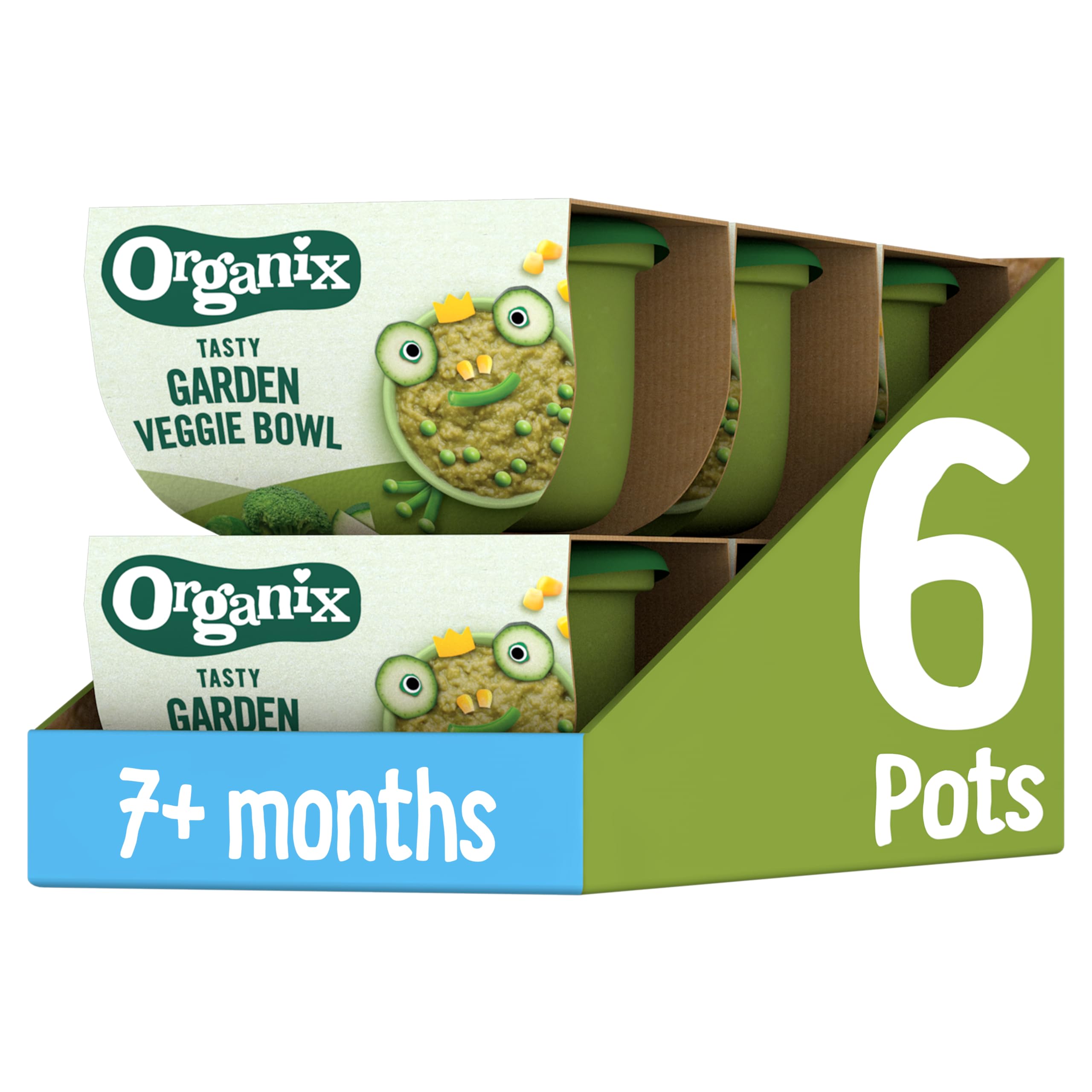 OrganixTasty Garden Veggie Bowl Organic Baby Food 7+ Months 130g (Pack of 6)