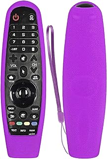 تشونجوب حافظة حماية من السيليكون لجهاز التحكم عن بعد AN-MR19BA AN-MR18BA AN-MR600 AN-MR650 AN-MR20GA ال جي، غطاء ريموت ماجيك لتلفزيون ال جي الذكي ثلاثي الابعاد (ارجواني)