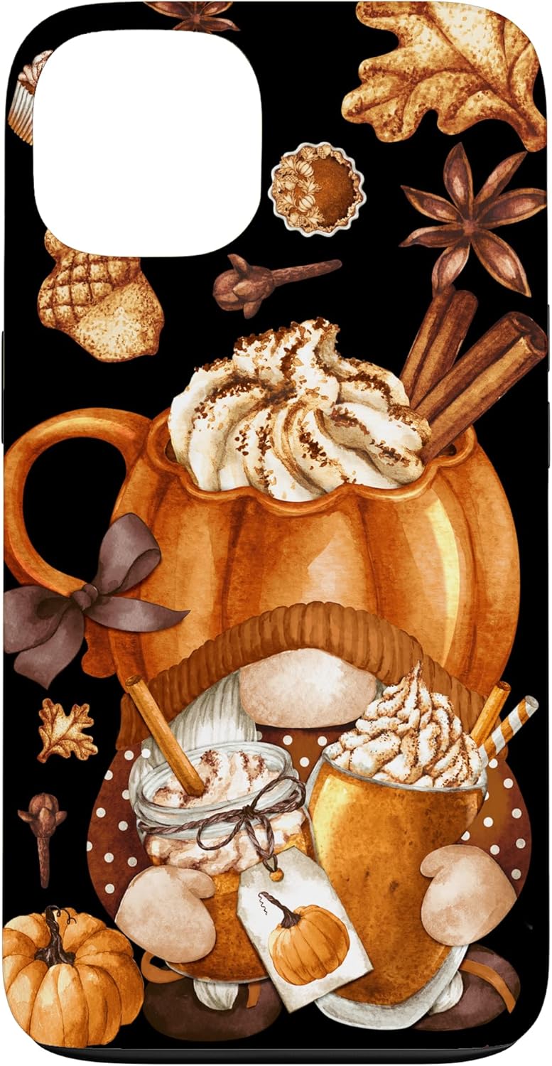 iPhone 12/12 Pro Cute Fall Yall Pattern Thanksgiving Gnome Love Pumpkin Spice Case