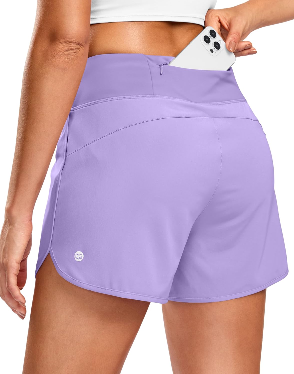 G Gradual Women's Running Shorts with Mesh Liner 3" Workout Athletic Shorts for Women with Phone Pockets
