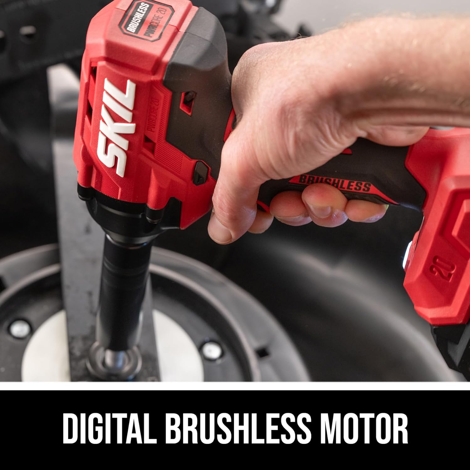 SKIL PWR CORE 20V Brushless 1/2 In. Impact Wrench with Two Speed Selection, includes 2.0Ah Battery and 20V Standard Charger - IW6720B-10
