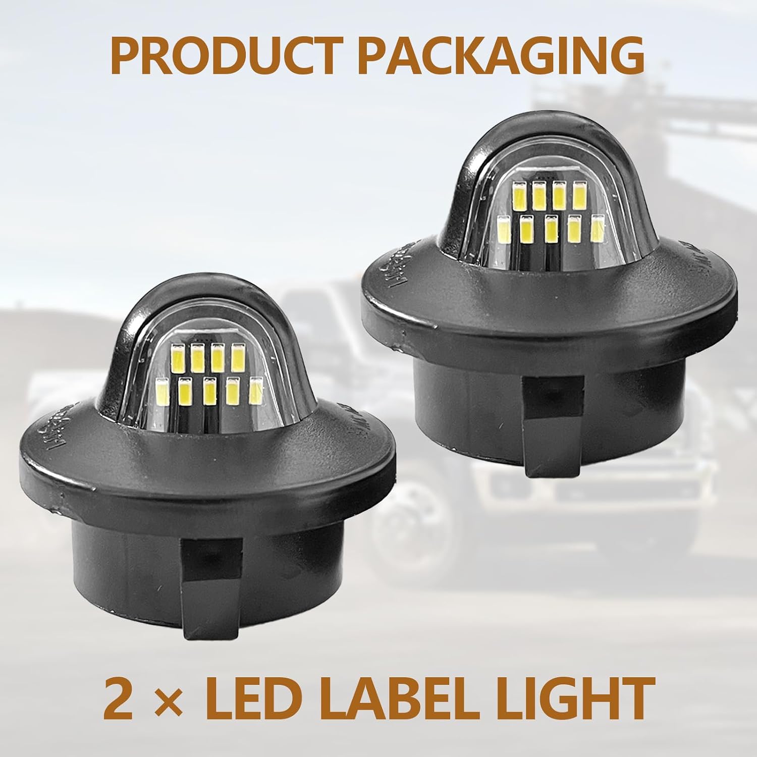 2 pcs LED Tag Lamp License Plate Light Assembly, Rear Plate Lights Compatible with Fd Ranger 1983-2011, 1990-1999 F-250/F-350, 2006-2008 Linc0ln Mark LT etc (White 6000K)