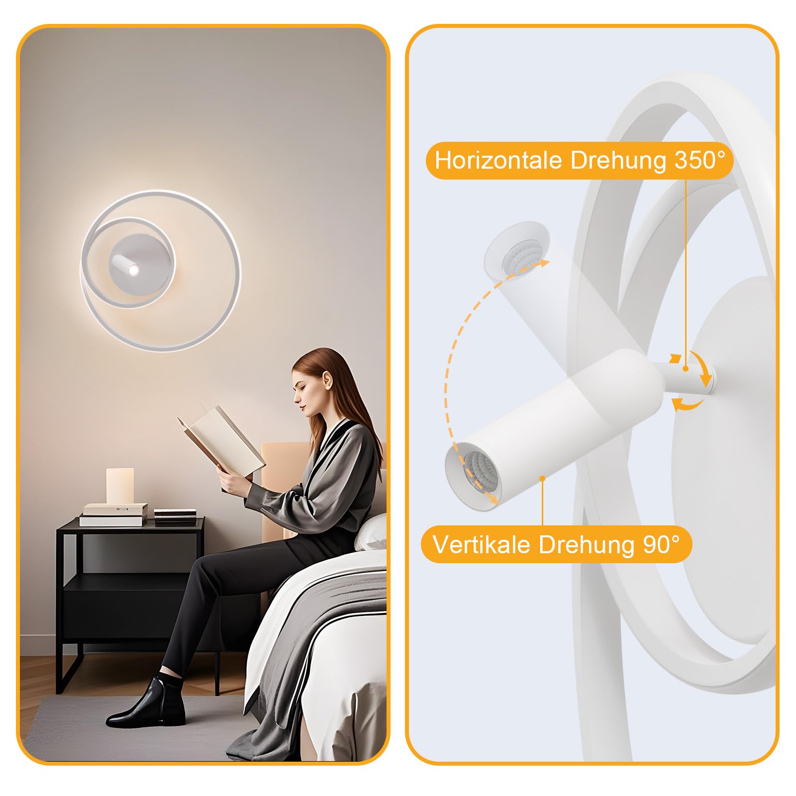 GBLY Lámpara de techo LED regulable: 40 cm, lámpara de dormitorio, diseño moderno, 37 W, lámpara de salón con foco blanco con control remoto, lámpara de cocina para dormitorio, casa, apartamento