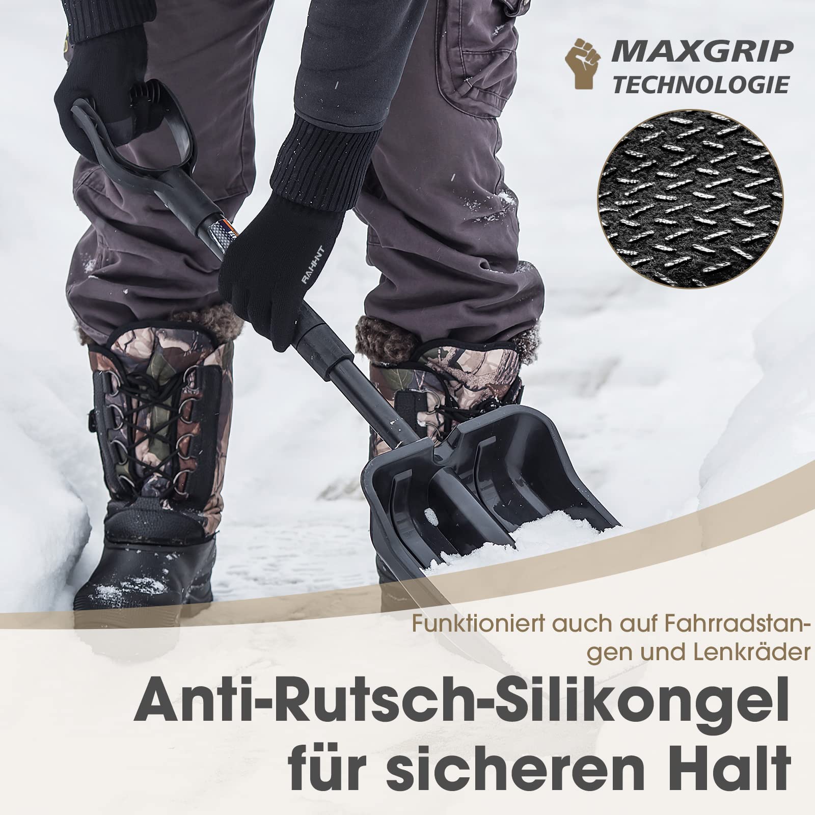Rahhint Guantes Invierno Mujer - Guantes Hombre Termicos Lana Espesar - Guantes Tactiles Antideslizantes Smartphone