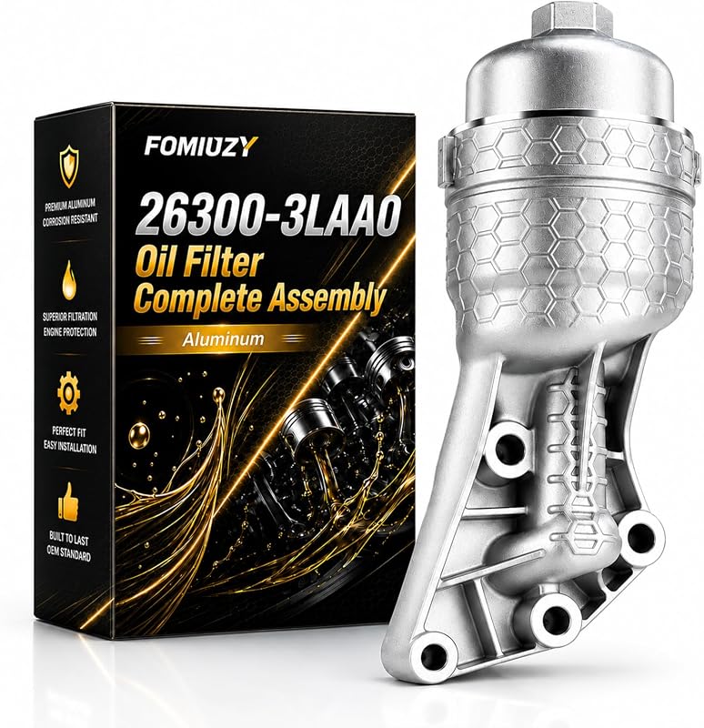 Carcaça do filtro de óleo do motor WEILEITE em alumínio para Hyundai, Genesis e Kia 3.3L/3.8L V6 – 1 unidade