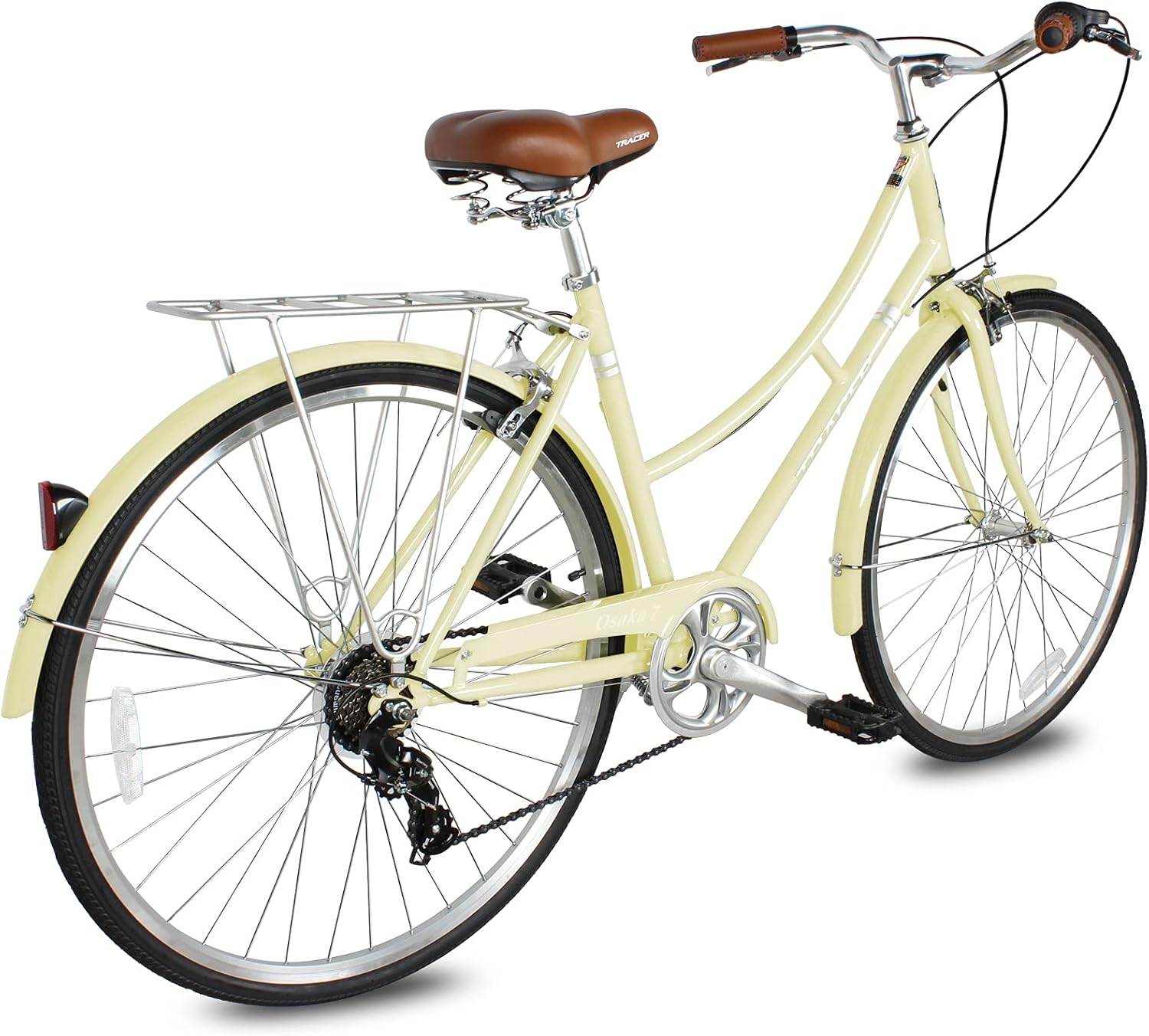 Tracer Osaka Hybrid Bikes for Women/Men,Steel Frame, 7-Speed/Inter-3 Speed, 700c Wheels,City Bike,Comfort Bike,Commuter Bike,Womens Bike Multiple Color