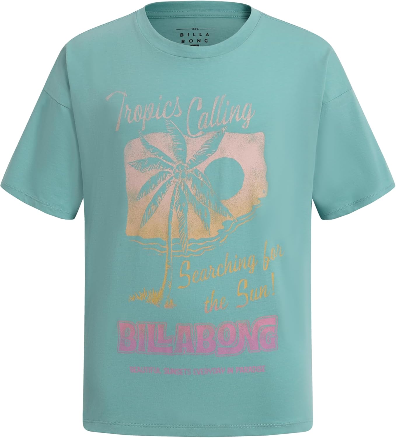 Billabong Girls Premium Short Sleeve Oversized Fit Graphic T-Shirt