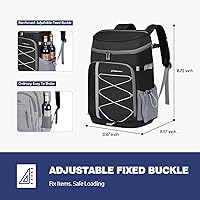 Vista 6 de Mochila enfriadora Maelstrom - Bolsa de almuerzo aislada suave a prueba de fugas para 35/50 latas, ideal para acampar, playa, senderismo y compras
