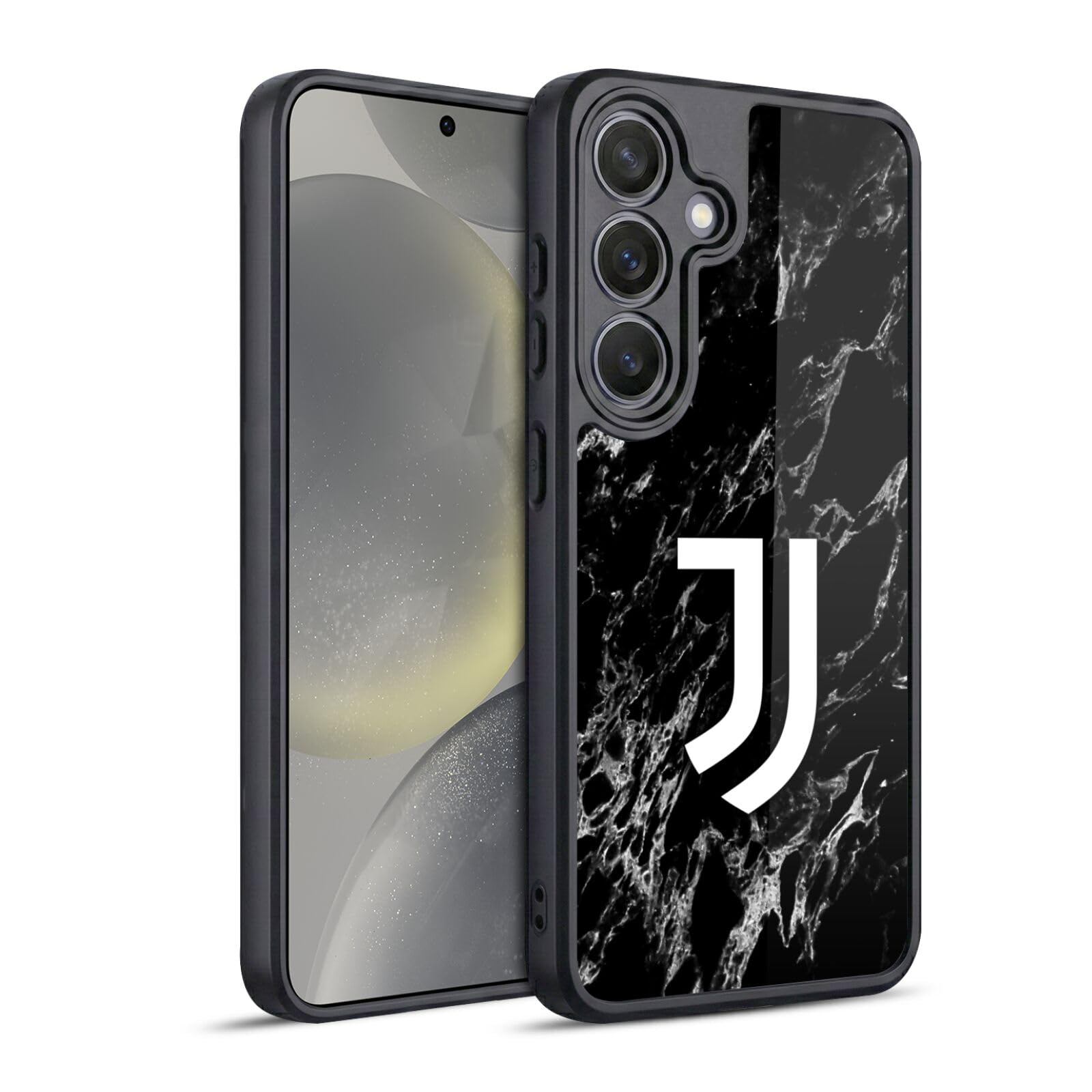 Head Case Designs Licenza Ufficiale Juventus Football Club Nero Marmoreo Cover in Gel Rinforzata [Protezione di Grado Militare] Compatibile con Samsung Galaxy S24 5G