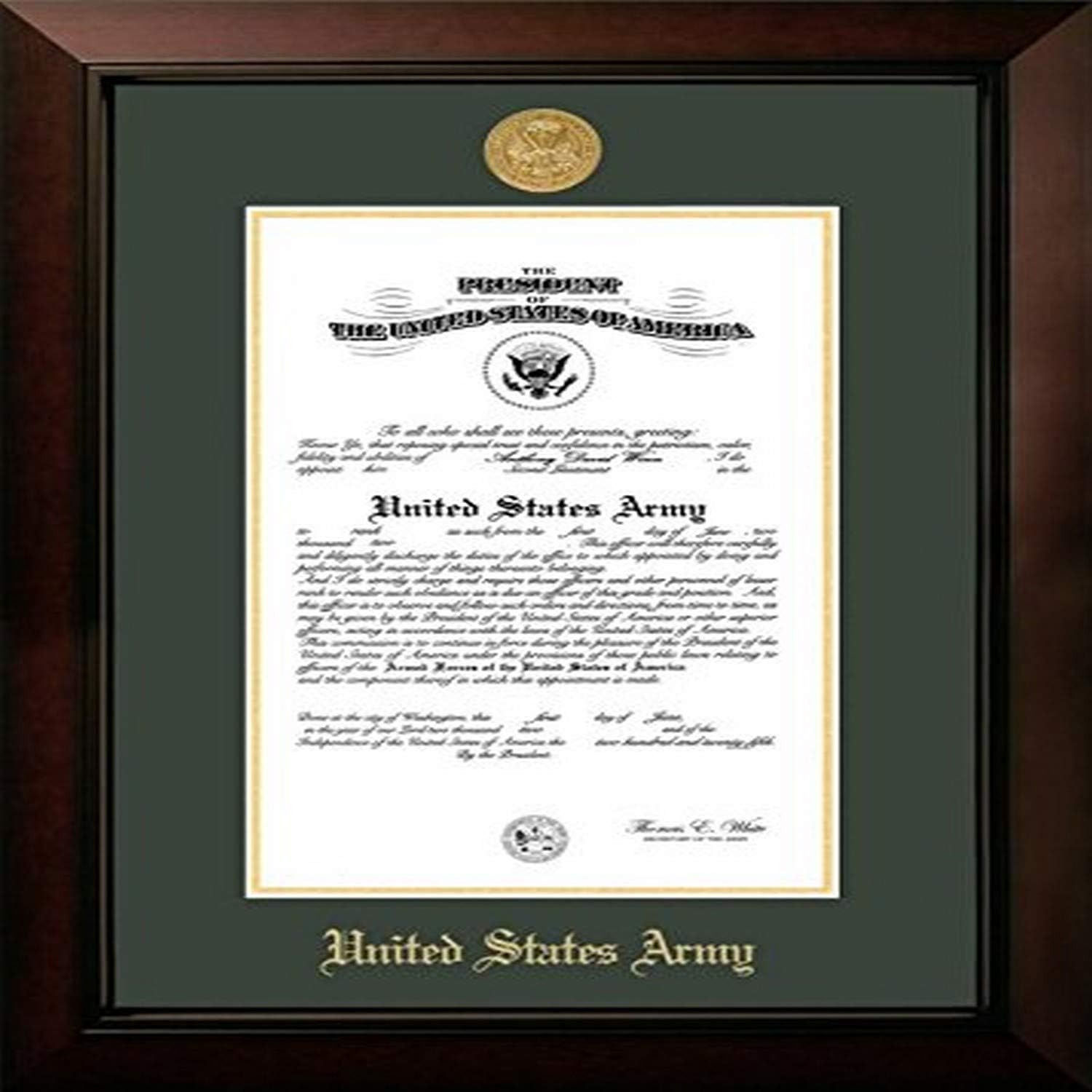 Campus Images ARCLG00111x14 Army Certificate Legacy Frame with Gold Medallion, 11" x 14"