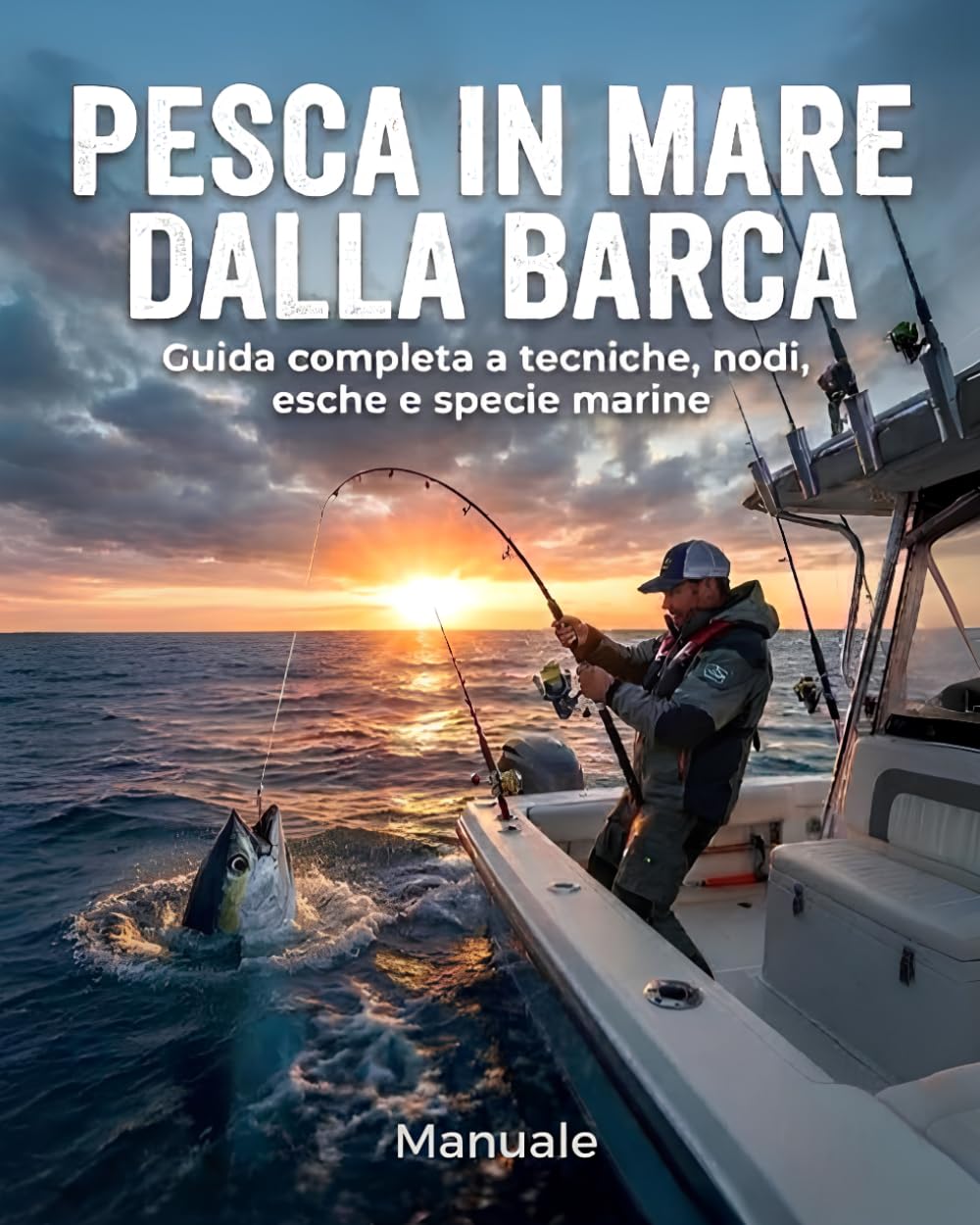 Manuale di pesca in mare dalla barca: Guida Completa a Tecniche di pesca offshore, Nodi, Esche e Specie Marine