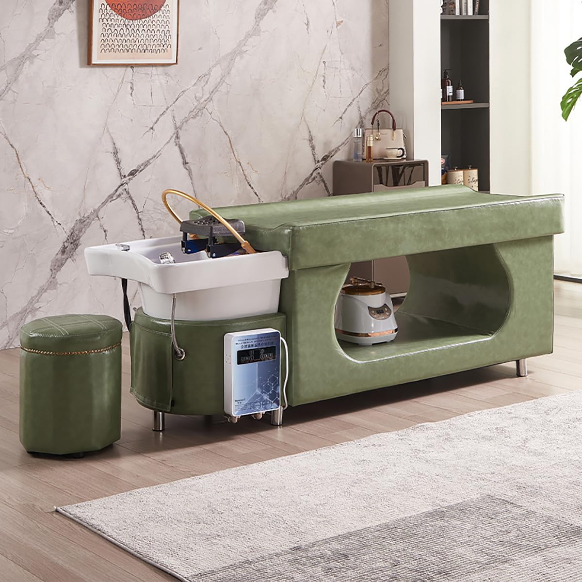Multifunctional Shampoo Bed with Water Circulation Massage Thai Style Head Spa Beauty Salon Hair Washing Bed