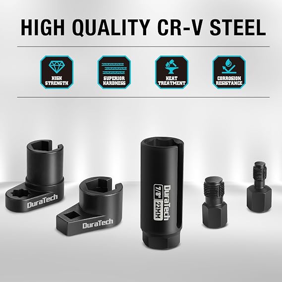 DURATECH 5PCS O2 Oxygen Sensor Socket Set