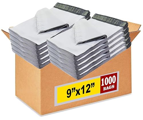 iMBAPrice 9x12 Inches White Poly Mailers, 1000-Pack Mid Size #3
