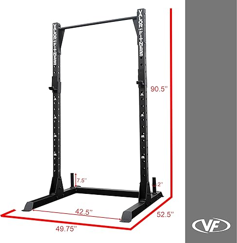 Miniatura 2 de Valor Fitness Barra de dominadas para sentadillas, equipo multiusos de gimnasio en casa, estilo de plataforma, clavijas de almacenamiento, ganchos