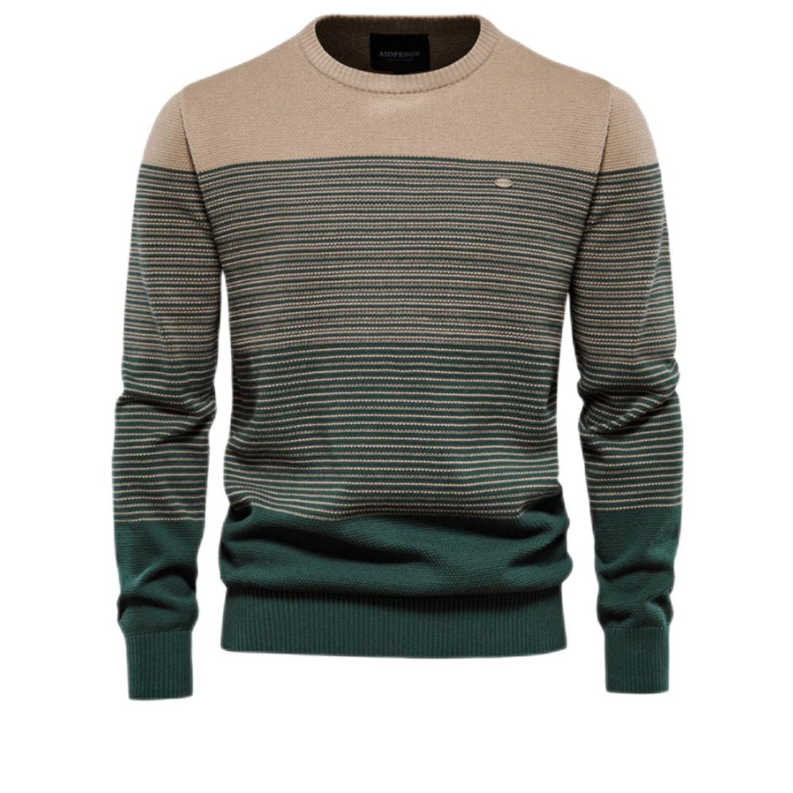 Maglione in puro cotone da uomo moda casual girocollo cuciture pullover maglione da uomo inverno nuovo maglione da uomo caldo