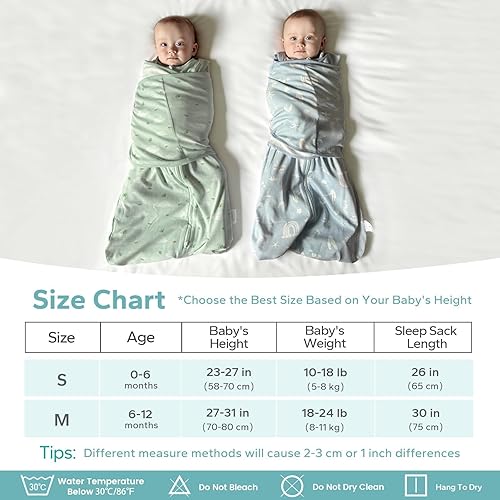 Miniatura 3 de Baby Swaddle Sleep Sack 1.0 Tog 3-in-1 100% Cotton Baby Swaddle Blanket for Newborns 0-12 Months