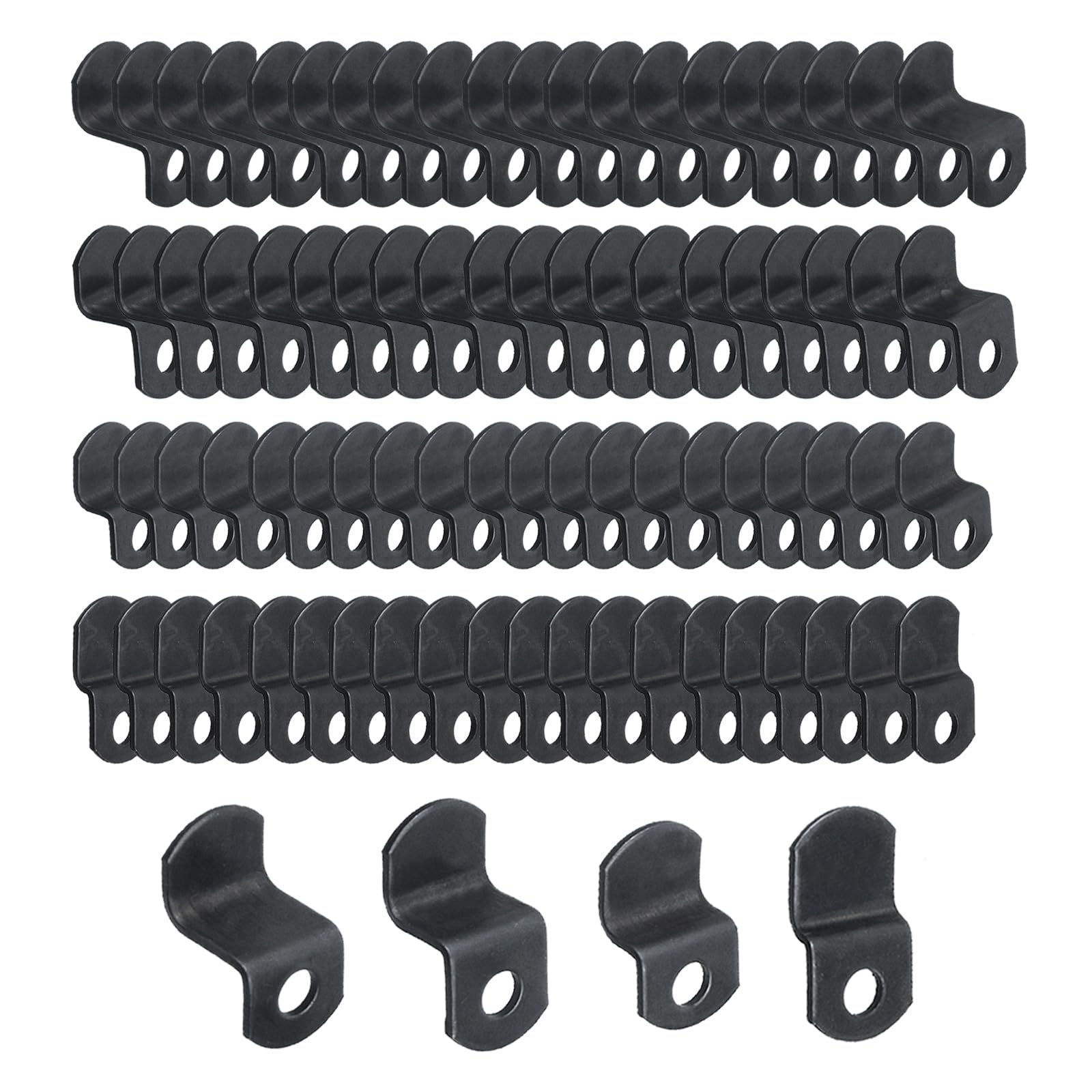 Clips décalés en Z noirs pour encadrement de toile ajustement parfait 4 tailles