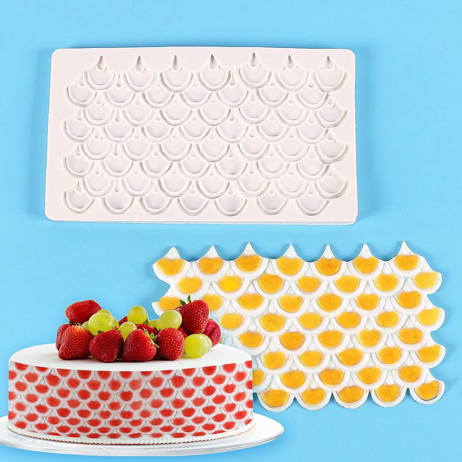 Stampo Per Fondente A Lisca Di Pesce - Silicone Alimentare, Per Cioccolato E Caramelle, 6 Fori