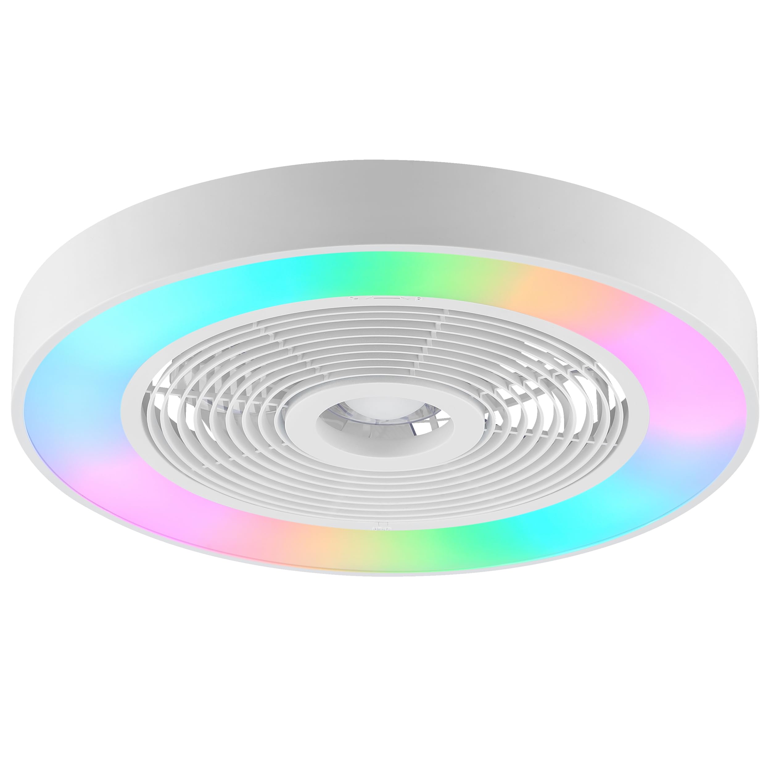 Lightbox LED-Deckenleuchte mit Ventilator, Ø 49 cm, IC-RGB, 4700 Lumen, | LED-Deckenleuchte mit Ventilator, Ø 49 cm, IC-RGB, 4700 Lumen, 2700-6500 Kelvin, dimmbar, CCT, Vorwärts- u. Rückwärtslauf