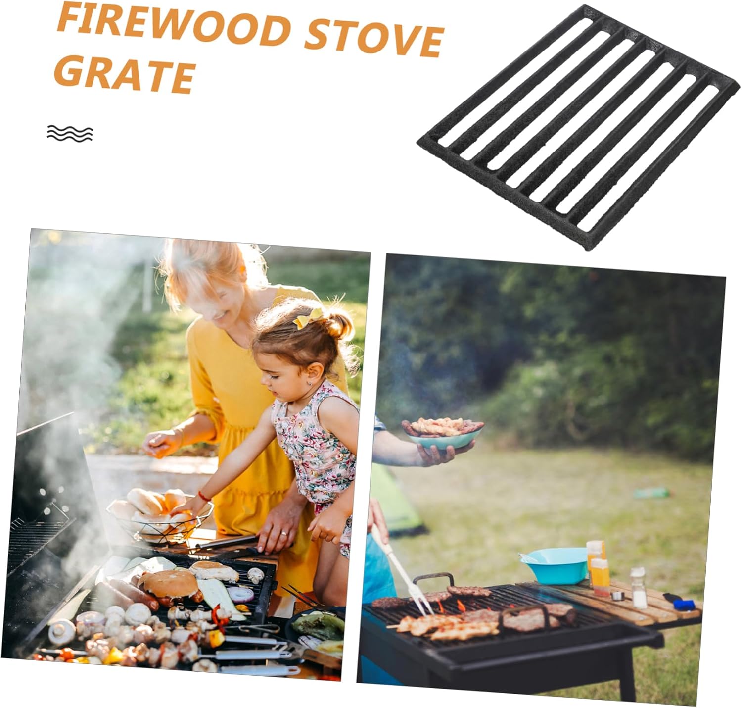 Fireplace Grate Stove Grate Metal High Hardness and Long-term Durability