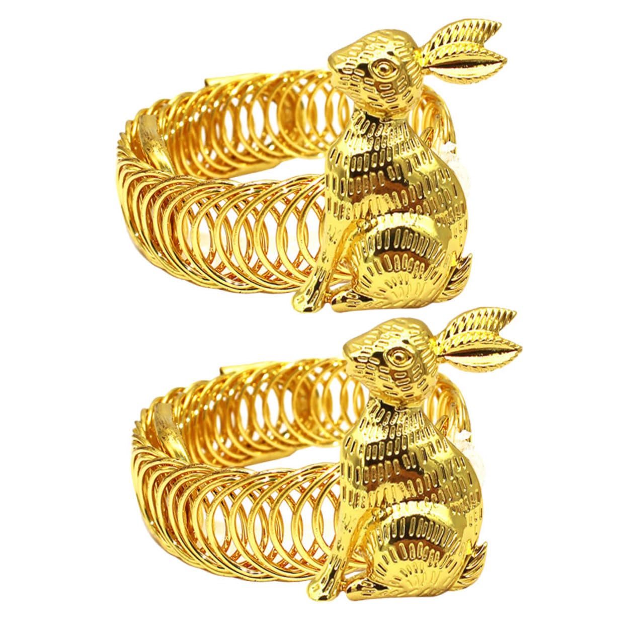 Alipis 4 Ensembles Boucle De Rideau Patères D'extérieur Para Bois De Cerf Guirlande De Verdure Patères Rustiques Ronds De Serviette De Printemps Belvédère Chaud Métal Golden 2 Pièces * 4