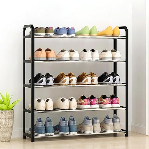 Miniatura 2 de Shoe Rack Black Metal, Shoe Racks Storage 5 Tier High Capacity Freestanding, Shoe Racks Storage Cupboard for Closets,Hallways,Entryways,Living Rooms