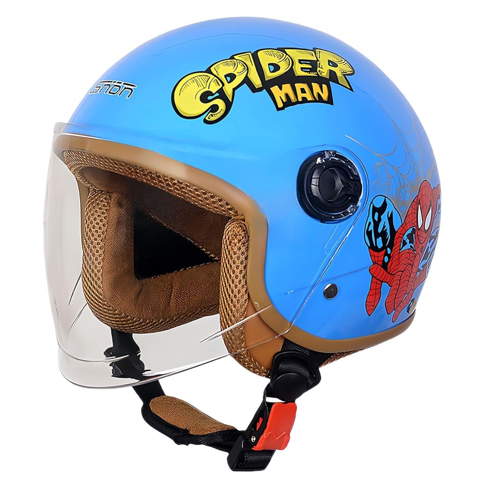 Kask motocyklowy dziecięcy, dla chłopców i dziewczynek w wieku 4-16 lat z wizjerem chroniącym przed zarysowaniem, certyfikat ECE / DOT