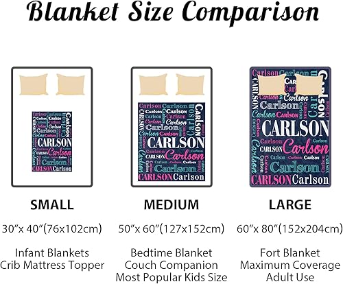 Miniatura 156 de Mantas personalizadas con nombre para niños, mantas de bebé personalizadas para niños y niñas, manta de nombre personalizada súper suave para niños