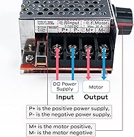 Vista 4 de Controlador de velocidad del motor de CC PWM DC 7-70V 30A 12V 24V 36V 48V con fusible de 30 amperios