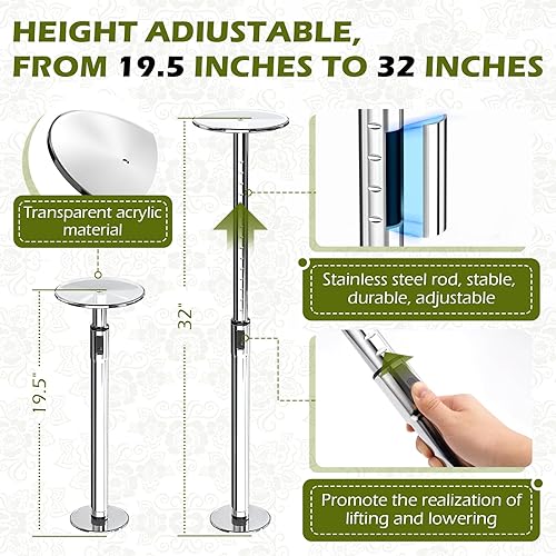 Miniatura 4 de Elevadores de plantas ajustables de 11 a 17 pulgadas para maceta interior, elevadores de plantas para macetas al aire libre, inserto de elevación de