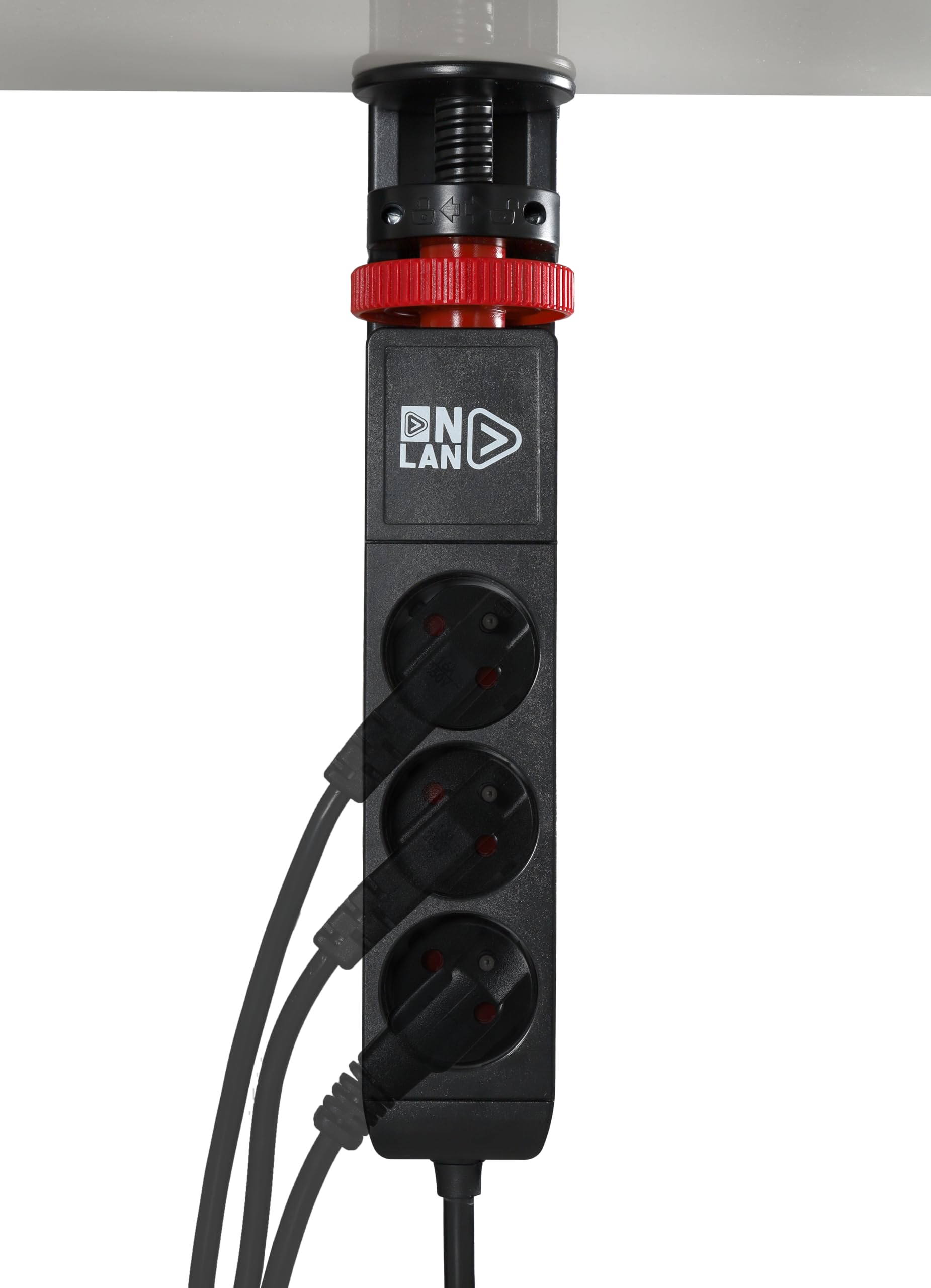 Multipresa Power Desk Station Nero Multipresa da scrivania con USB con interruttore cavo 2M