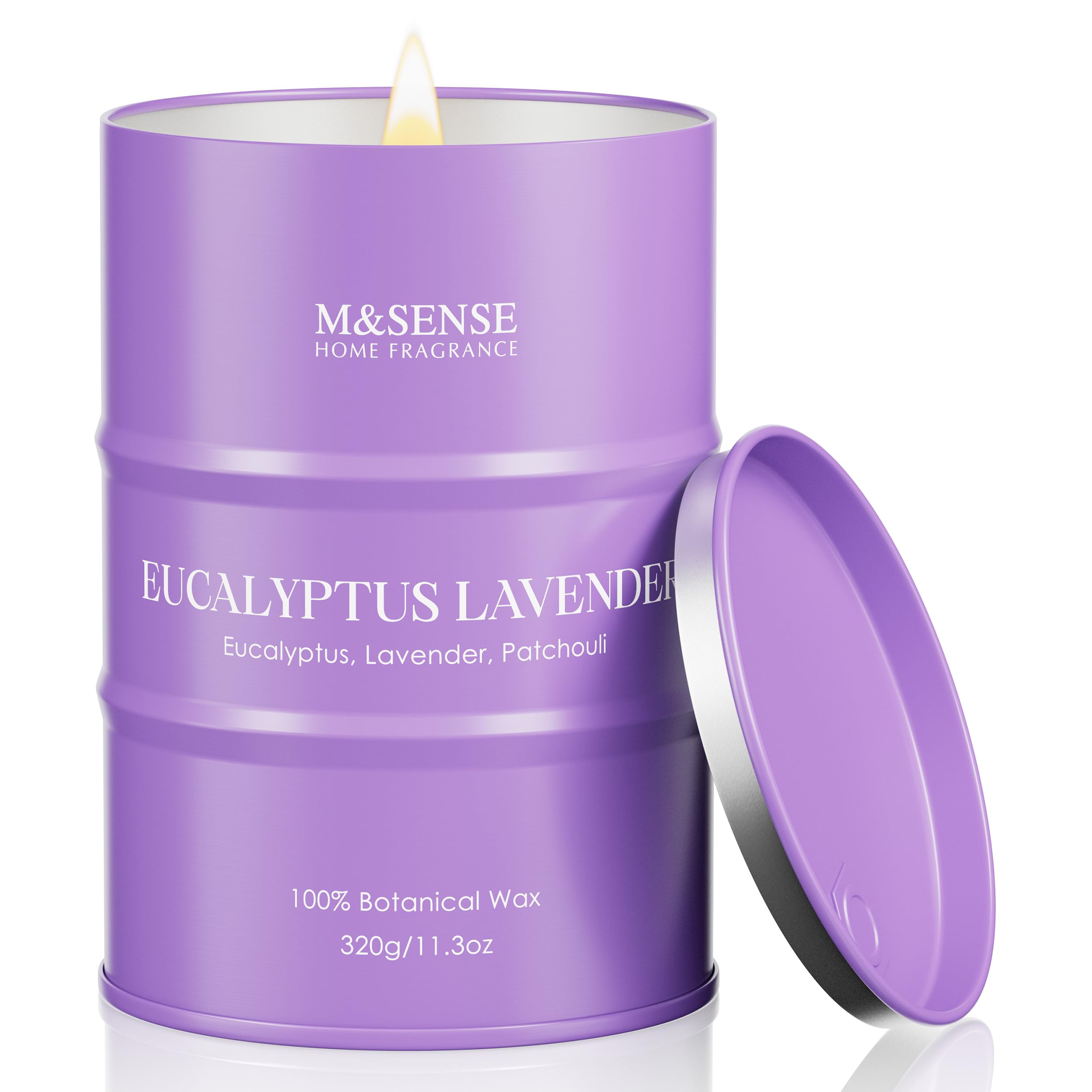 M&amp;SENSE Eucalyptus Lavender Scented Soy Candles, 11.3oz