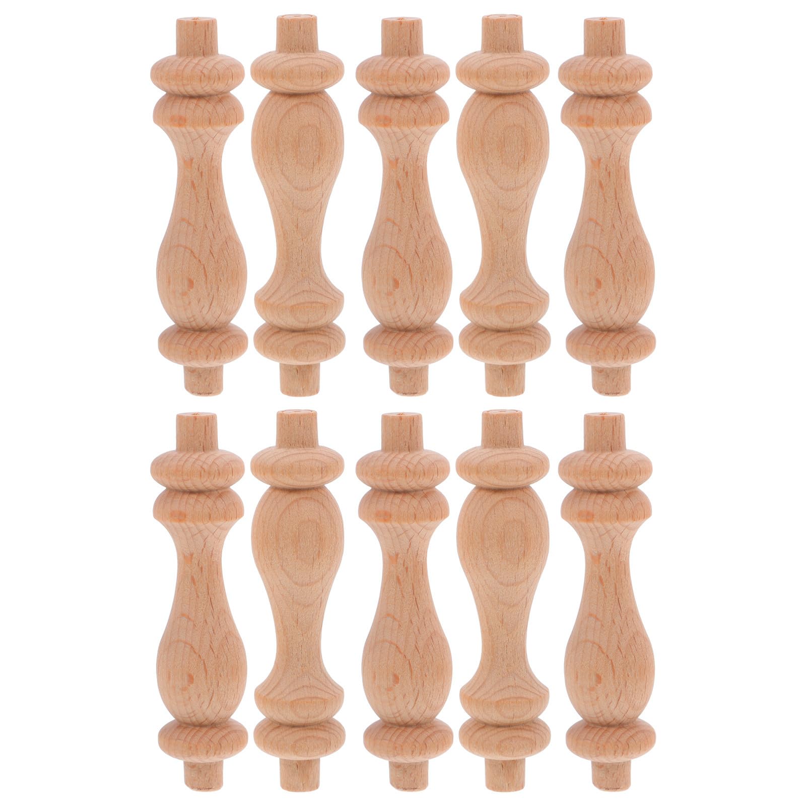 Balaustres de madera tallados de estilo europeo para decoracion de muebles y armarios 7x1,8 cm