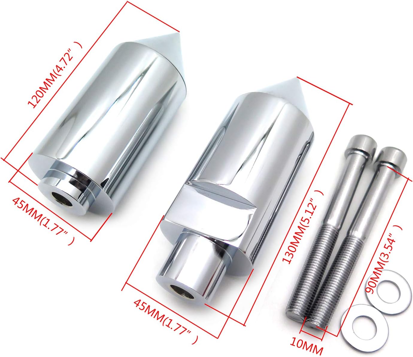 HongK- Motorcycle Chrome Billet Aluminum Spike FRAME SLIDERS For 2004-2005 GSXR600 GSXR750 GSXR 600 750 [P/N: MT290-007]