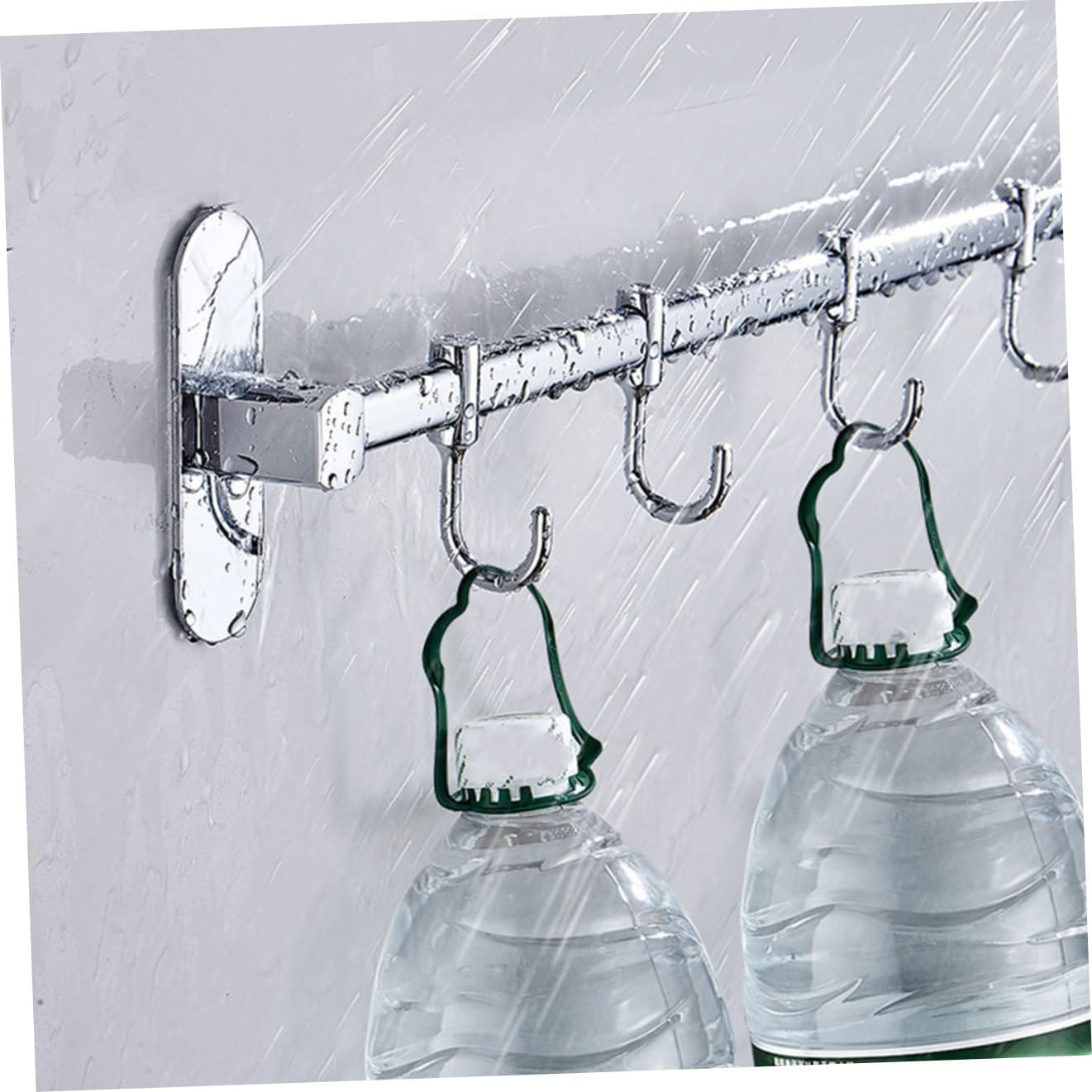 Mikinona Drying Rack for Kitchen Counter Wall Hooks Clothes Racks for Hanging Clothes Easy to Clean Install Stainless Steel Hook