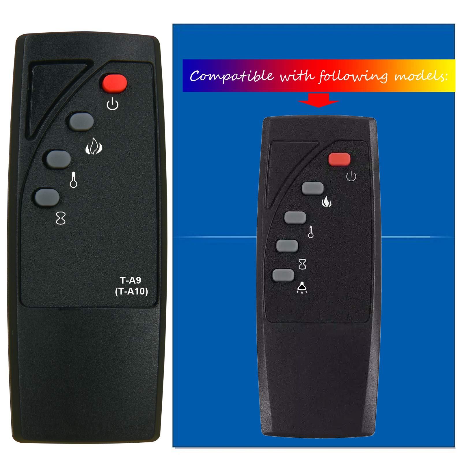 Amazon.com: RCECAOSHAN Replacement for Twin Star ChimneyFree ClassicFlame  Dura Flame Fireplace Stove Heater Infrared Remote Control CF1-5011-01  CF1-5011-03 CF1-5011-04 (T-A9) : Home u0026 Kitchen