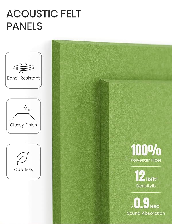 Fluxynara Large Felt Bulletin Board 36" x 24"Cork Board Alternative - 6 Pack with 40 Safe Removable Adhesive Tabs, Cork Boards for Walls Cork Board for Home Office Classroom Pin Board -Kelly Green by Fluxynara - Image 3