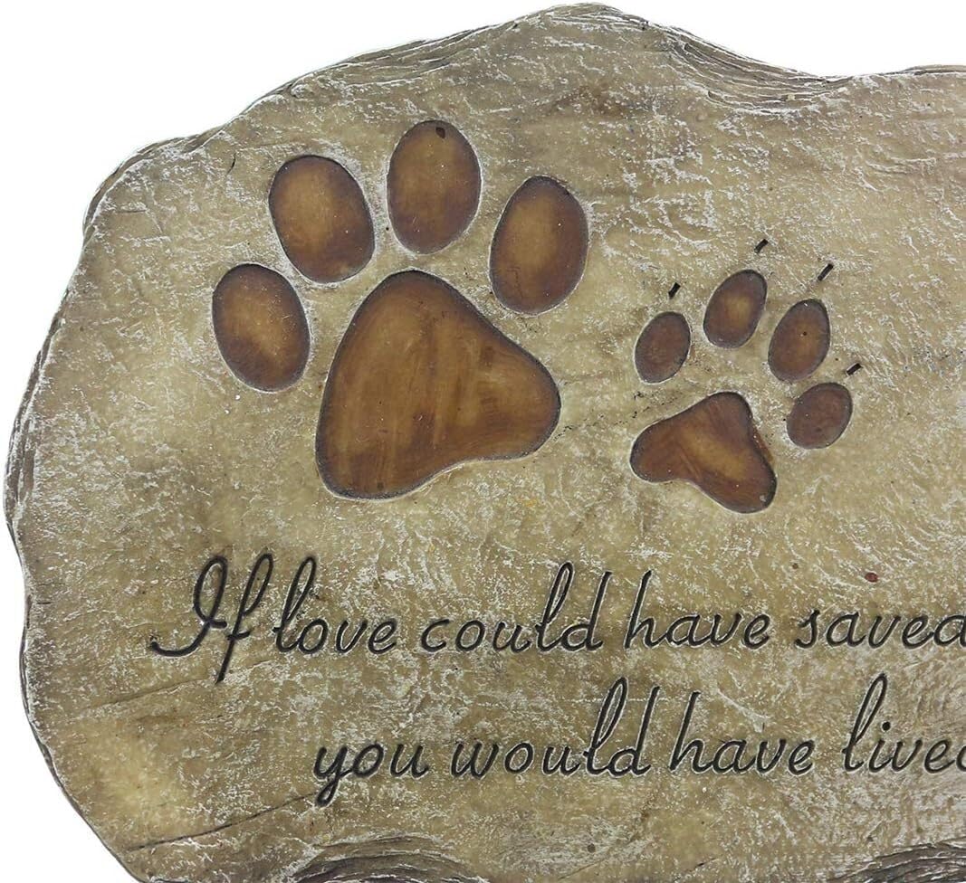 Memorial de piedra para jardín de mascotas: diseño duradero pintado a mano