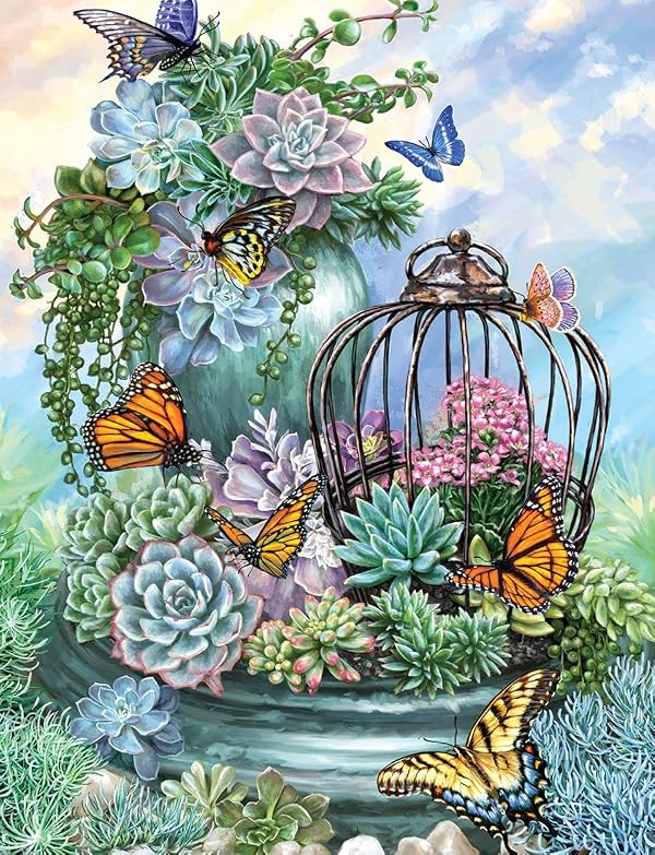 Springbok's 500 Piece Jigsaw Puzzle Butterfly Bliss - Made in USA by Springbok - Used condition - US$15.10