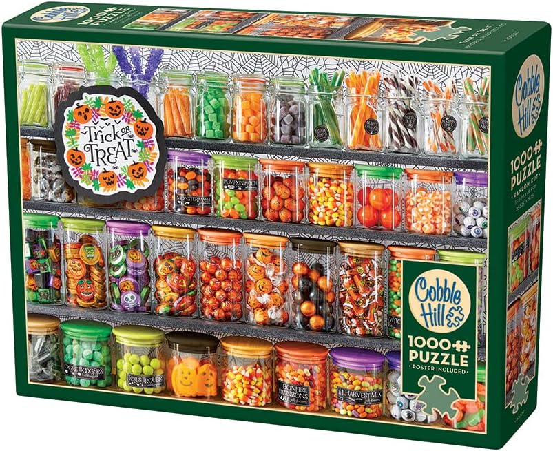 Miniatura 3 de Cobble Hill - Rompecabezas de 1000 piezas, truco o trato, póster de muestra incluido