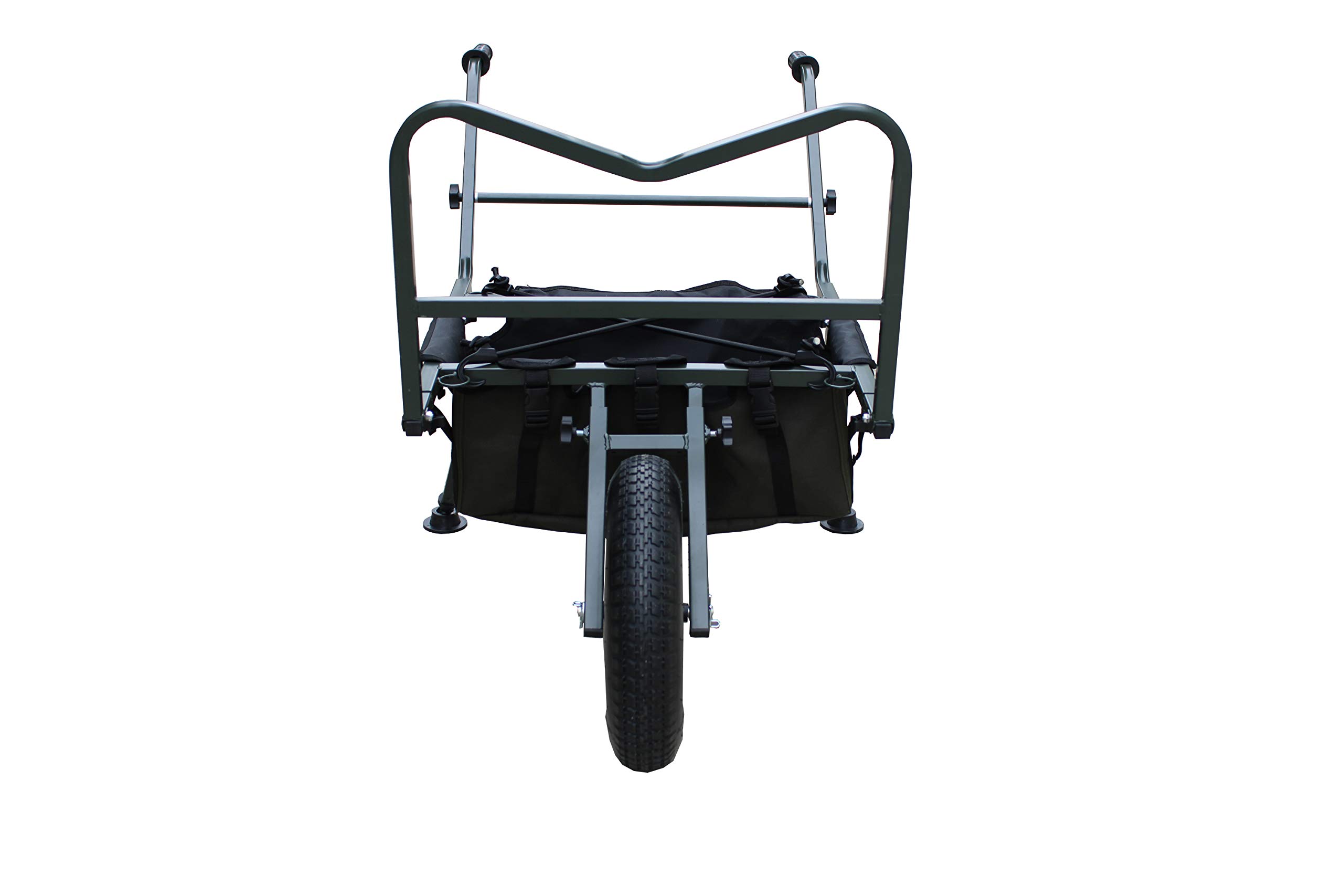 MK-Angelsport Big Angeltrolley Transport Karre für Angler Sackkarre mit verstellbaren Achsaufnahmen, stabilem Rahmen & extra großer Ladefläche – Platz für Liege & Stuhl – klappbar & geländetauglich
