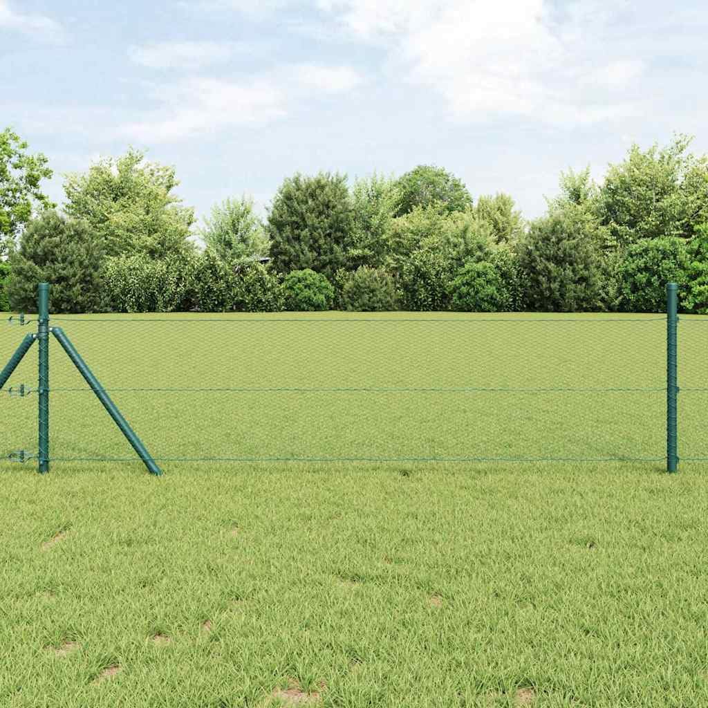Hexagonzaun Grün aus PVC 1,2 x 50 m, Sichtschutz Zaunelement für Garten und Terrasse, wetterbeständig, blickdicht, als Trennwand und Windschutz für Außenbereich und Vorgarten