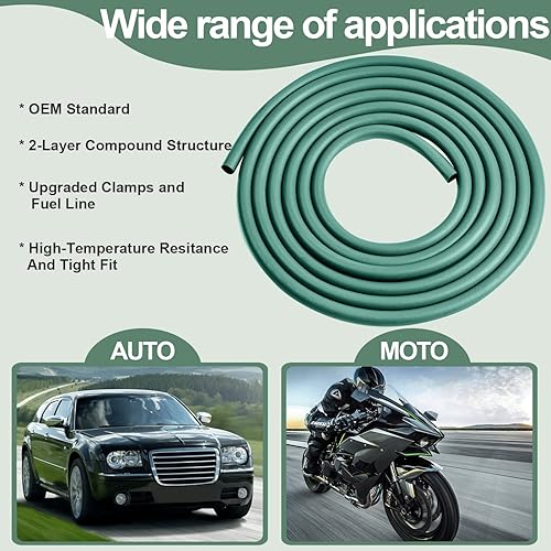 Miniatura 7 de SOFO Manguera universal de línea de combustible 516, para motor pequeño de 0.315 in, línea de gasolina de 10 pies con soporte para Briggs &