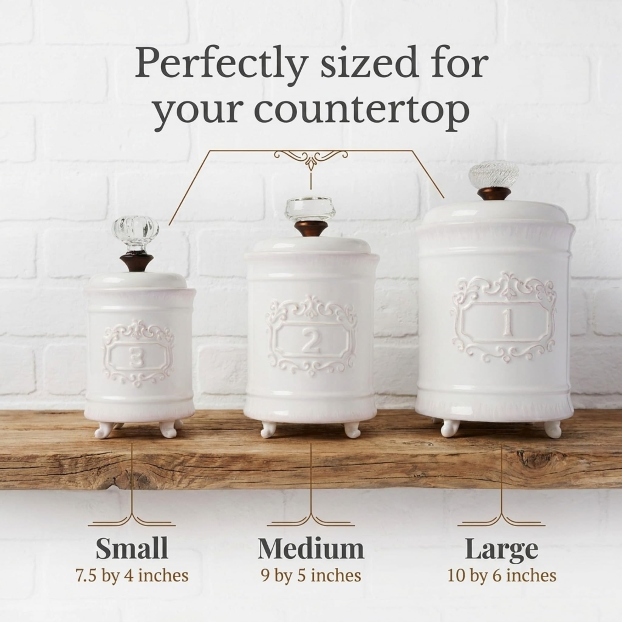 Amazon.co.jp: Mud Pie キッチンキャニスター (3個セット) 15 x 6