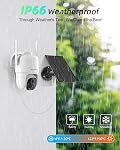 MaxiViz Solar Security Cameras Wireless Outdoor, Solar Powered Outdoor Camera with 2K HD Color Night Vision, 360° PTZ, AI Motion Detection, IP66 Weatherproof, 2-Way Talk, SD/Cloud Storage, 2 Packs