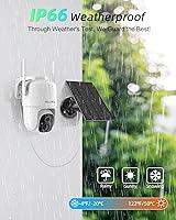 Vista 5 de Wireless Solar Security Camera Outdoor, Home Security Cameras with Solar Panel 360° Live View, 2K Color Night Vision, AI Motion Detection, IP66