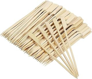 100 Stück Spieße Fingerfood, Holzspieße Schaschlikspieße Holz, Bambus Grillspieße Cocktailspieße Häppchen Für Buffet, Grills, Grill, Snacks, Obst Und Basteln (Größen 12cm)