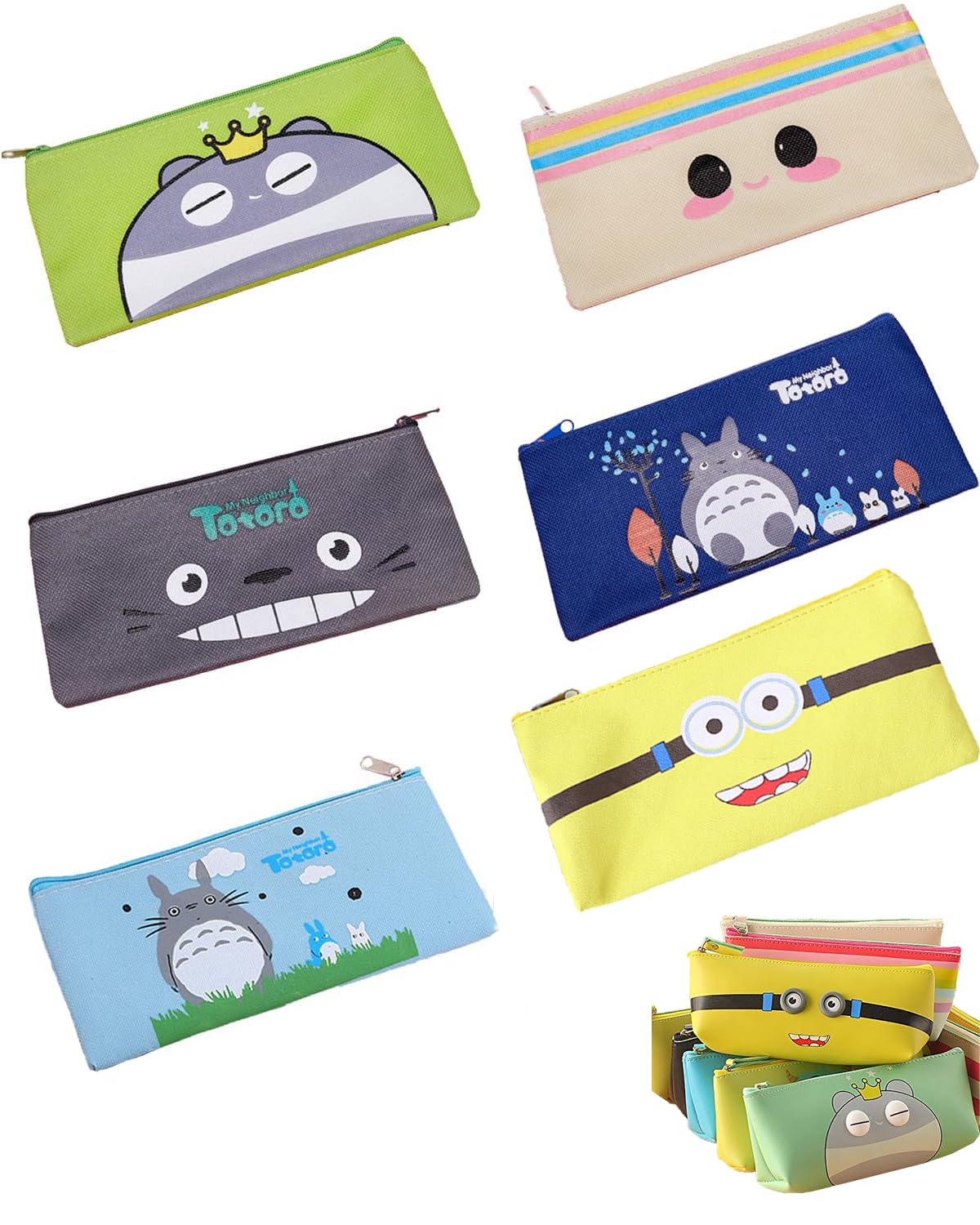6pcs Pencil Pouch, Return Gifts Set, Soft Silicon Cute Stationery Pouch with Assorted Design, Multi-Purpose Portable Pen Pouch, School Supplies for Kid (B0D59NFQMR) Amazon Price History, Amazon Price Tracker
