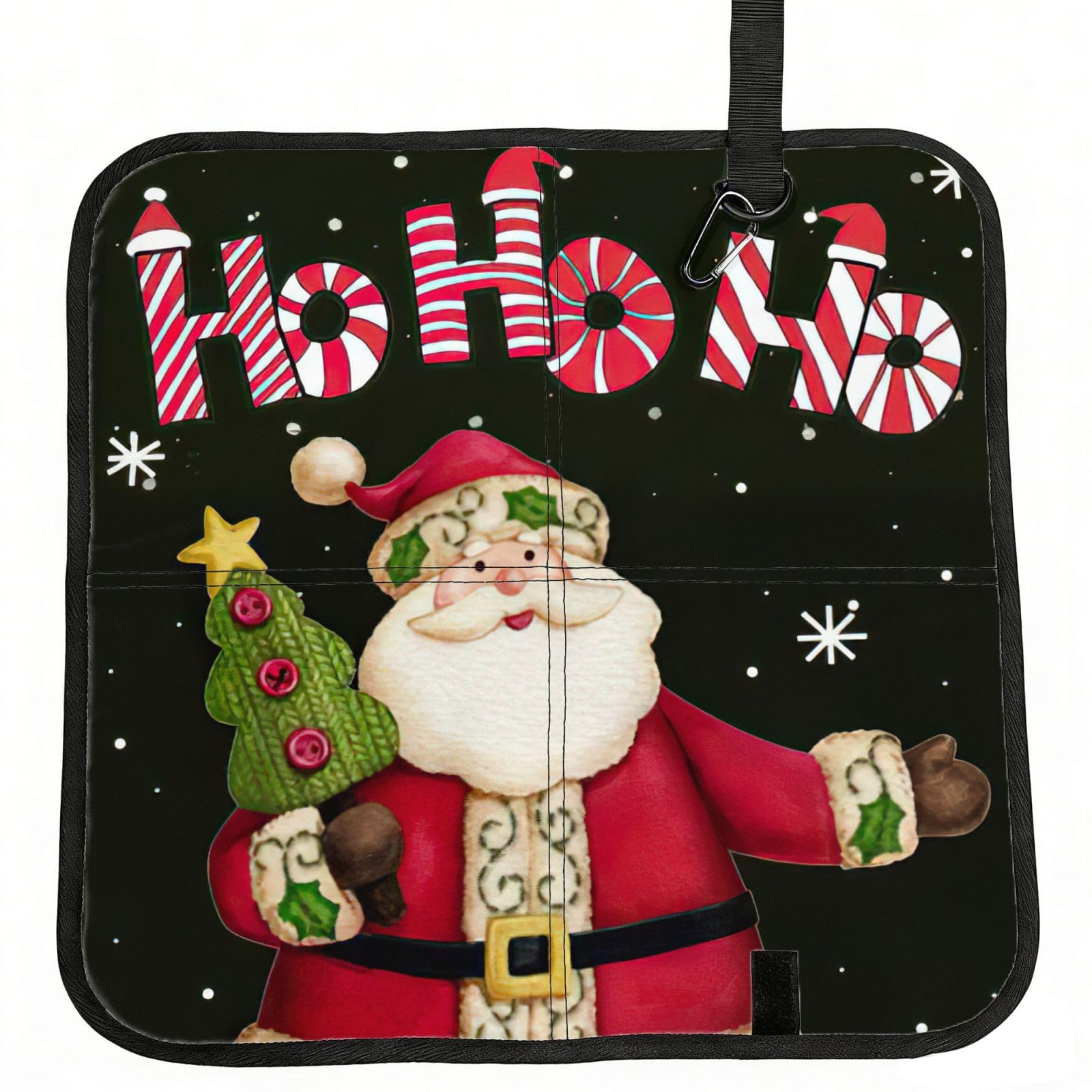 bghdfa Merry Christmas 3 Print Outdoor Sitting Mat Waterproof Oxford Cloth Seat Cushion Folding Foam Camping Seat For Picnic